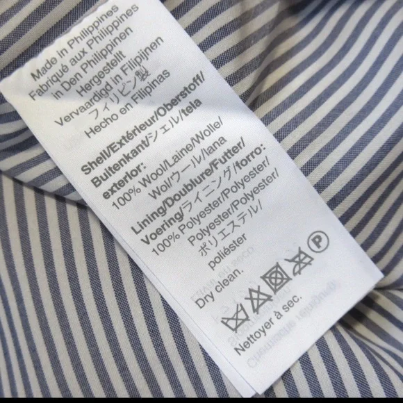 J. CREW wool Double Breasted Herringbone Blazer in gold English size 2 NWOT - Picture 5 of 8